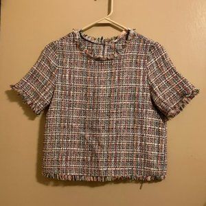 Cute Tweed Cropped Top
